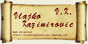 Vlajko Kazimirović vizit kartica